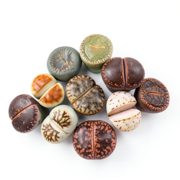 Lithops Succulent Plants 10 pcs Bare Root Random Mix Rare Succulents-3
